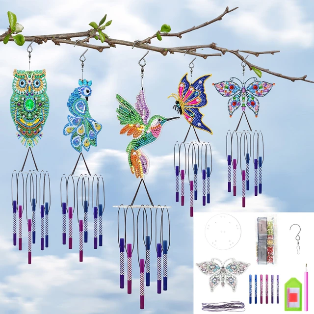 Diamond Art Painting Wind Chime  Diamond Painting Butterflies - Diy Diamond  Painting - Aliexpress