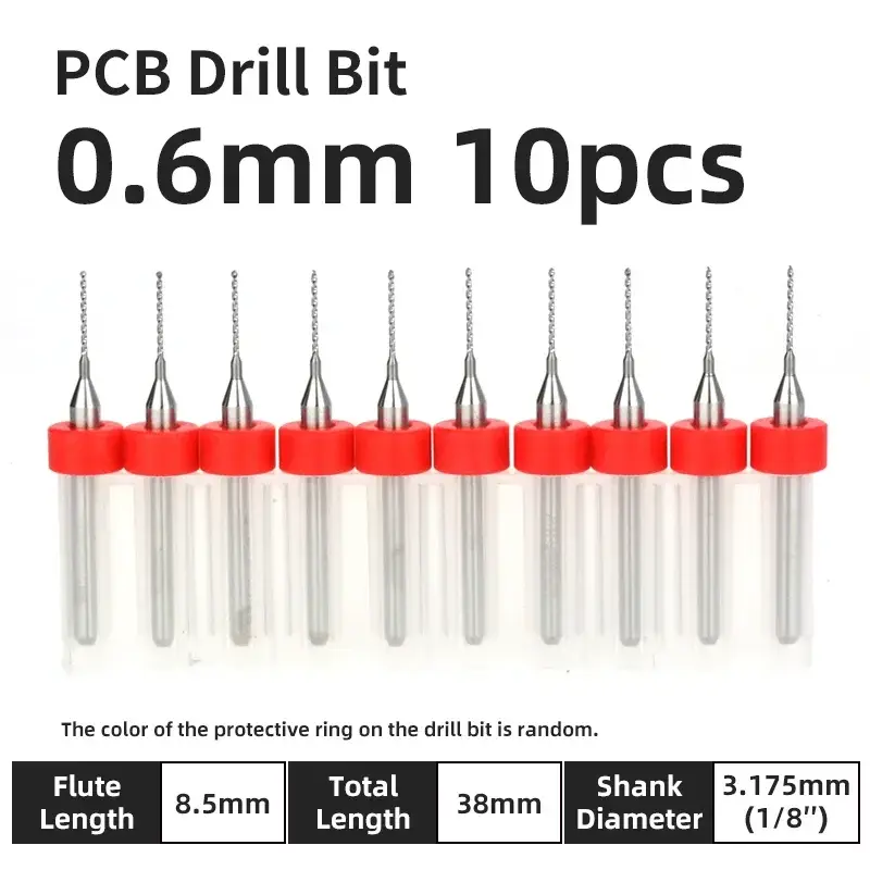 10pcs PCB Drill Bit Set Carbide Micro Drills For Printed Circuit Board 1/8" Fixed Shank Mini CNC Tungsten Steel Bits 0.1-3.175mm image 39