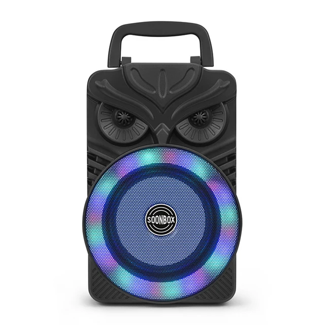HiFi Bluetooth-Compatible Speaker FM Radio Aux HiFi Stereo Subwoofer RGB Light Karaoke Handheld Sound Subwoofer HIFI Loudspeaker 4