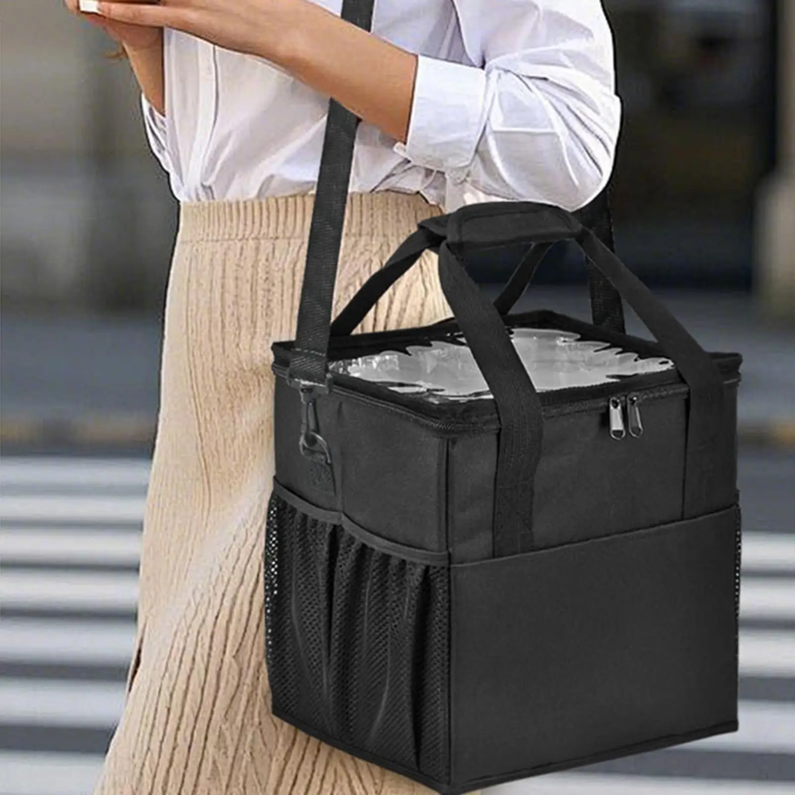 4 Cups Drink Carrier with Handle Portable with Pockets Tote Bag Carrying Case Coffee Cup Holder for Outdoor Picnics Delivery 4 Cups Drink Carrier with Handle Portable with Pockets Tote Bag Carrying Case Coffee Cup Holder for Outdoor Picnics Delivery