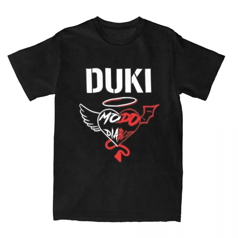 Summer Fashion Mens and Womens Streetwear Duki Cotton T-shirt Casual Short Sleeved Cool Modo Dlablo Y2K Fun Harajuku Top, t shirt, cotton t shirt, v neck t shirt
