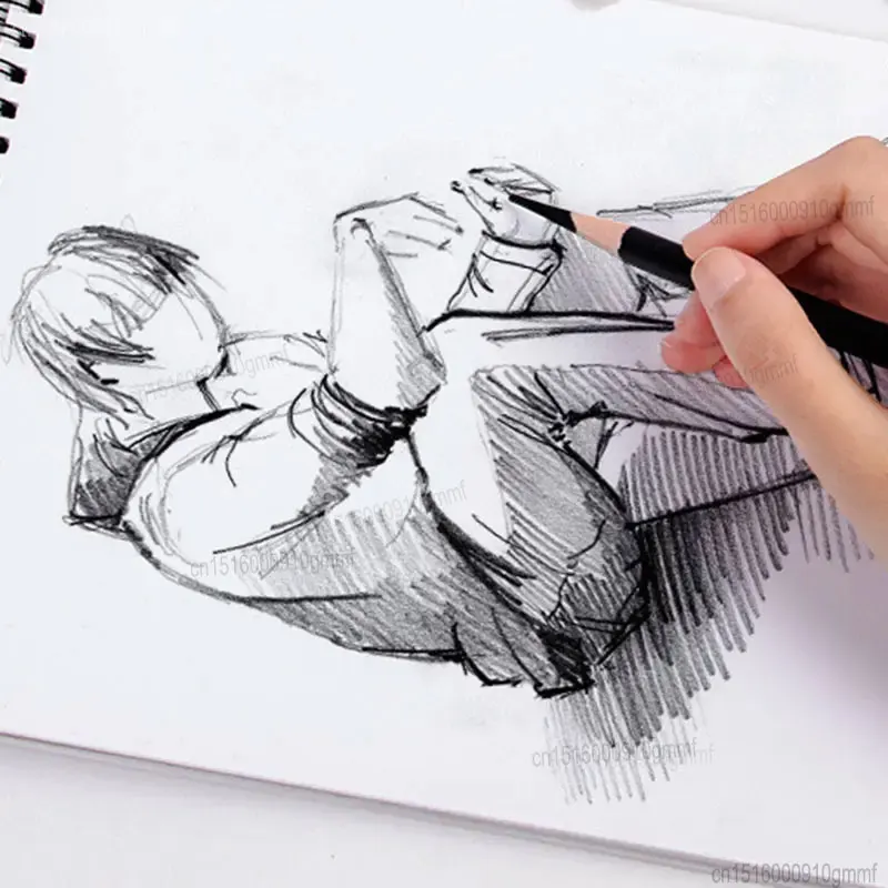 3Pcs 6Pcs Set Black White Charcoal Pencil Soft Medium Hard 4mm Lead Core Shadow Highlight Details Process For Art Sketch Drawing