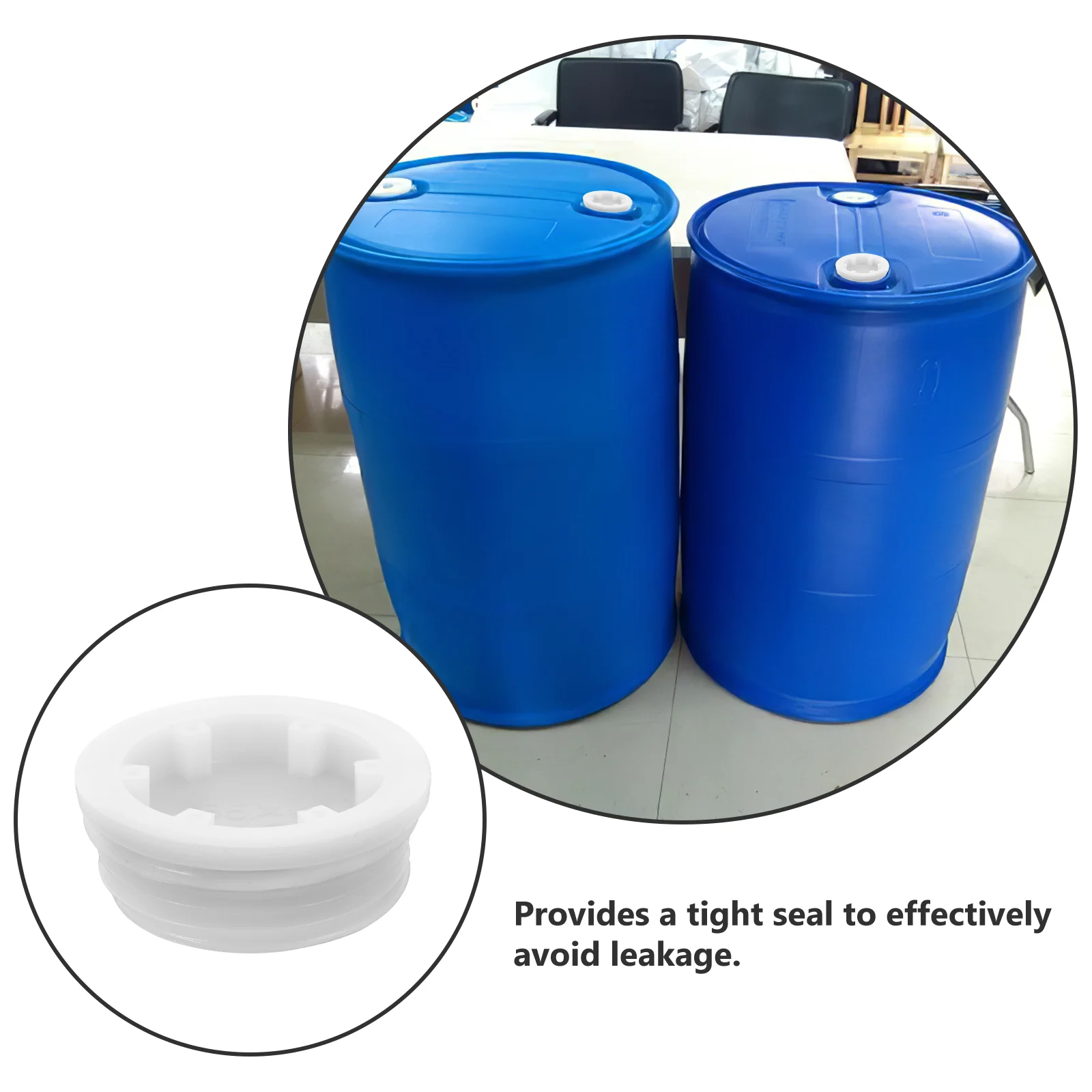 200L Plastic Drum Caps Sealed Bucket Lid Storage Paint Covers Threaded Barrel Tops Industrial Container Lids Handling Tools