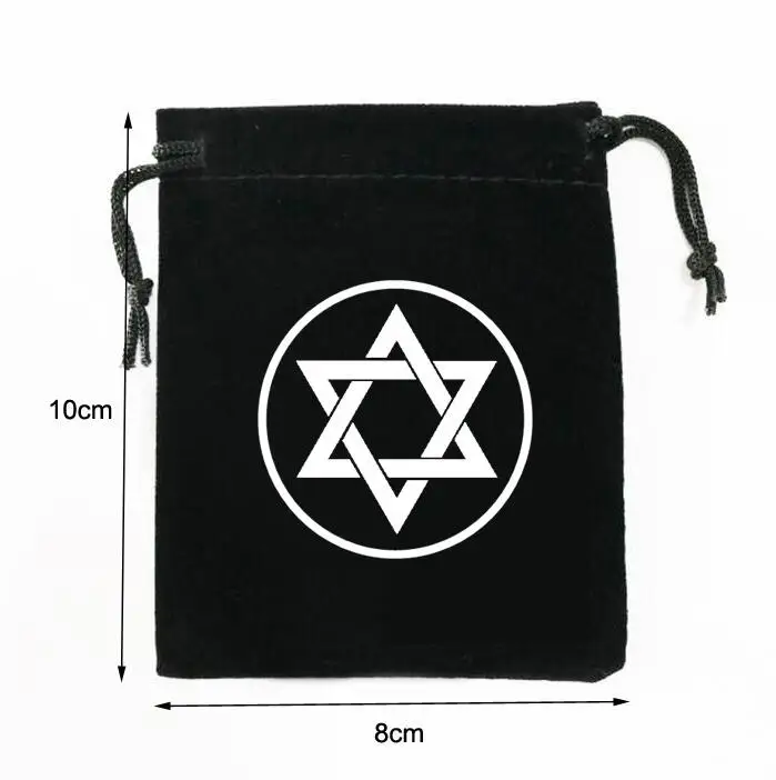 200 PCS Custom Logo 8x10cm Black Velvet Bags Drawstring Pouches Printed With White logo