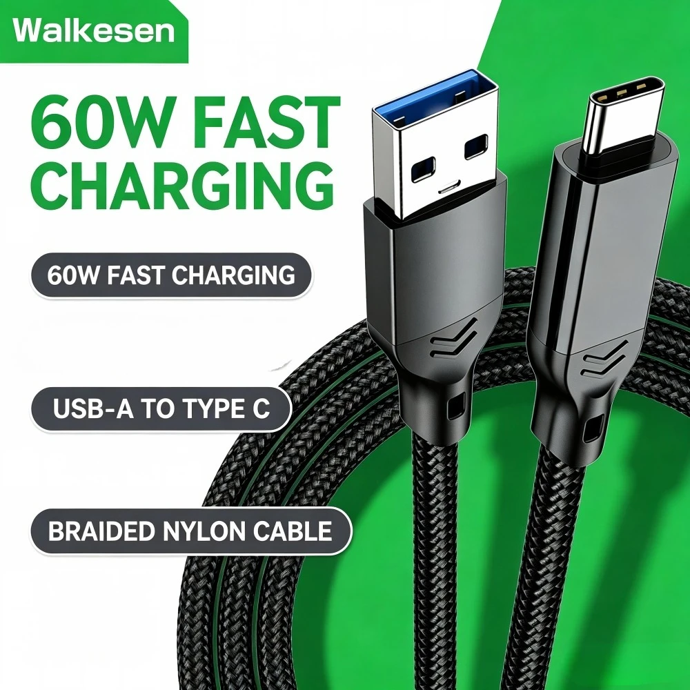 High-Speed 60W USB-C Fast Charging and Data Transfer Cable
