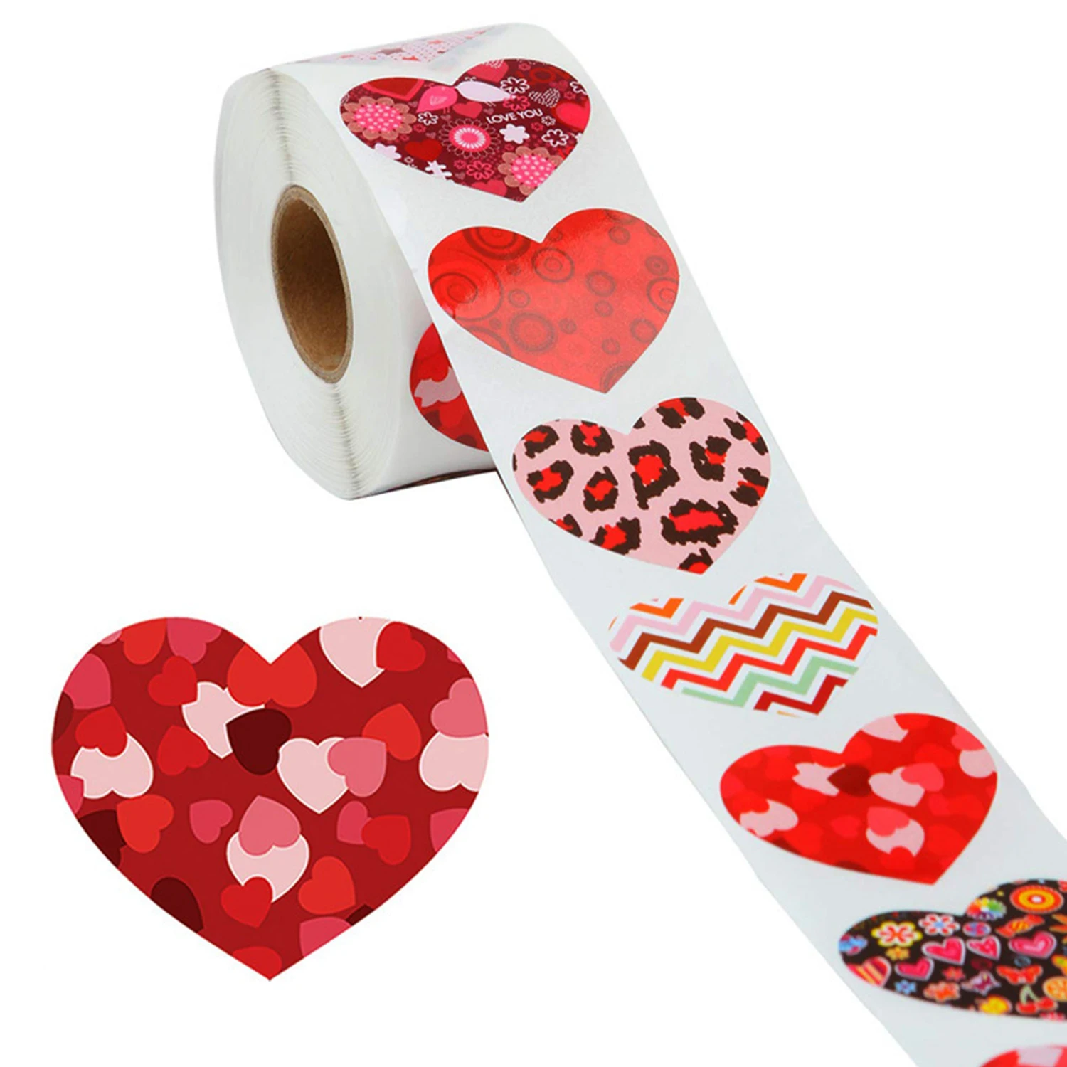 

Love Heart Shaped Sticker Seal Labels Party Gift Packaging Cute Stationery Sticker Scrapbooking Craft Valentine's Day Stickers