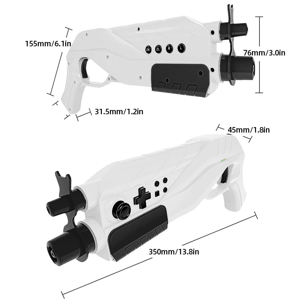 Hand Grip Motion Controller Game Gun Controller Bluetooth-compatible Shooter Hunting Games for Nintendo Switch for Splatoon