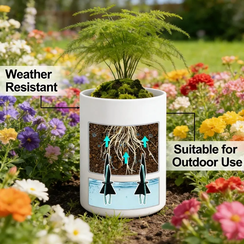 Plant Watering Spikes Set with Cotton Wicks – Self-Watering System