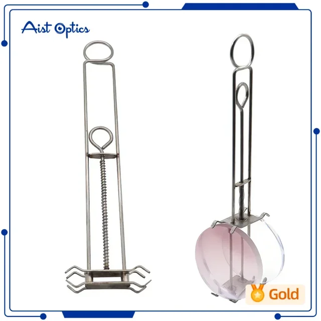 Optical Lens Tinting Holder Resin Lens Dyeing Clamps with Single Spring Metal Staining Clip for Eyewear Lenses Stainless Steel 1