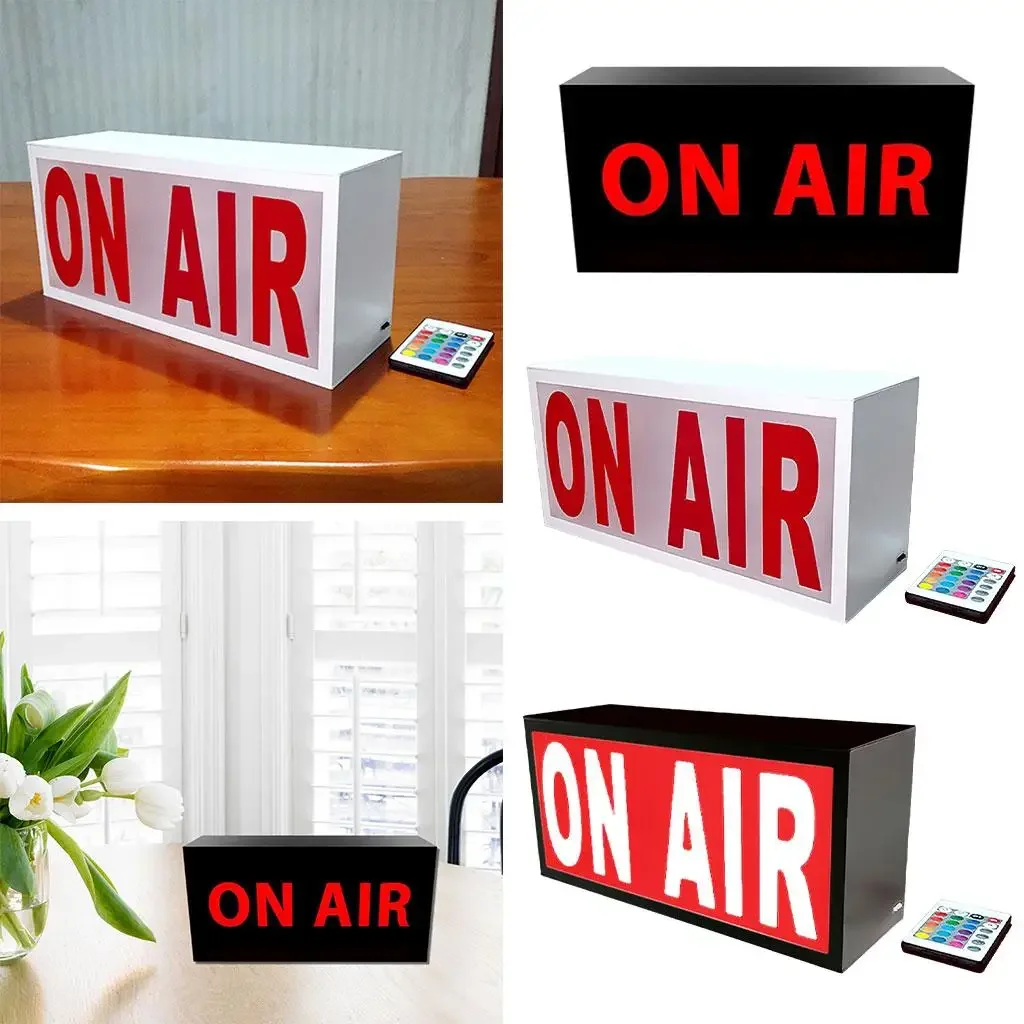 On The Air Light up Sign LED는 디밍이 가능한 기능으로 조명됩니다. 바 시네마 스튜디오 펍 벽 장 기록 표시