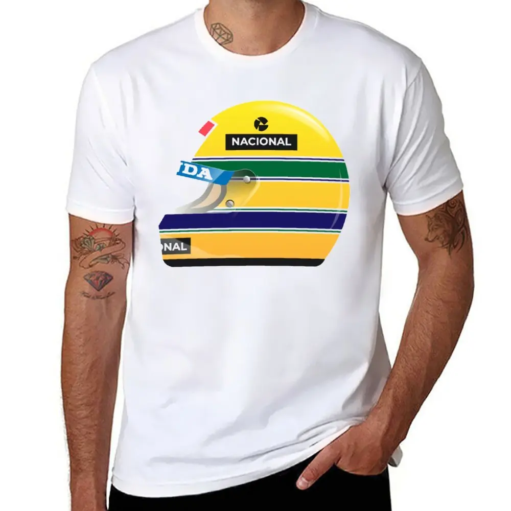 Ayrton Senna F1 Race Raer 4 T-Shirt Girocollo Sport Funny Joke Tees Unique Travel Usa Size