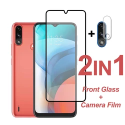 Premium Tempered Glass Full Screen & Camera Protector - Just 2 Front Glass (For Moto E13)