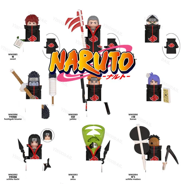 Naruto mini ação brinquedo sasuke sakura kakashi obito jiraiya tsunade  anime bonecas figuras dos desenhos animados montar blocos presente de  aniversário do miúdo - AliExpress