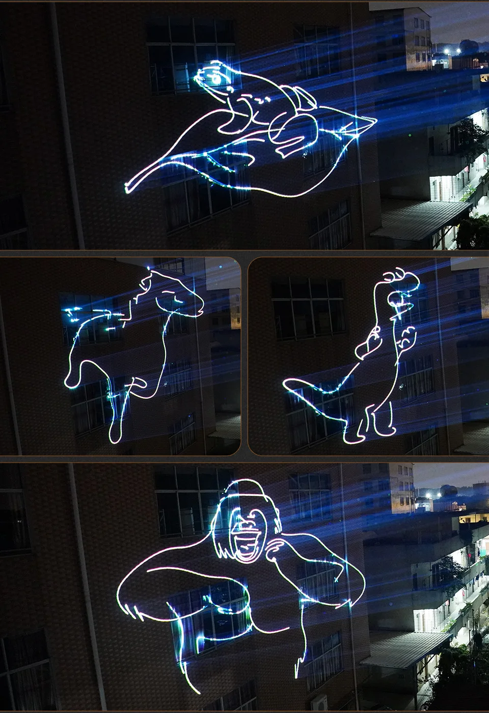 IP65 3W 3D Scanner RGB Laser Light Animation Beam Laser Effect DJ Stage Laser Li