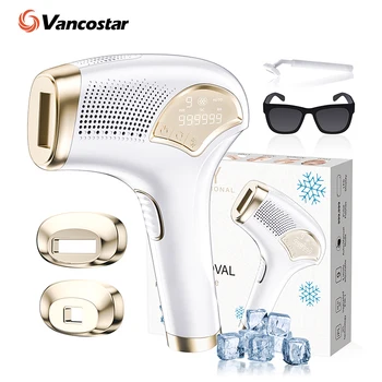 Laser hair removal with cooling 3in1 for women Acne rejuvenation Remove 3 lamp caps Home bikini trimmer for men IPL epilator 1