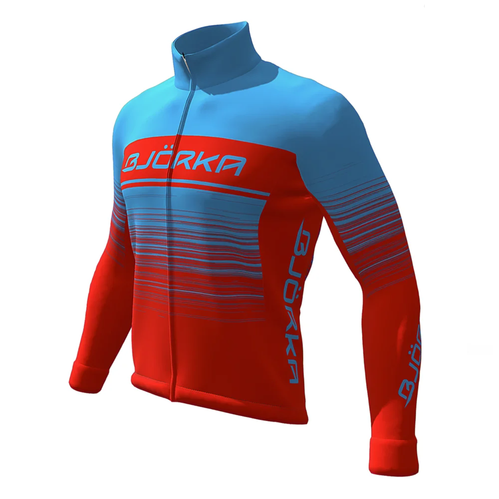 BJORKA Cycling Winter Men's Long Sleeve Jackets Bicycle Maillot Thermal Fleece Jerseys Jaqueta Giacca Ciclismo Uomo Invernale