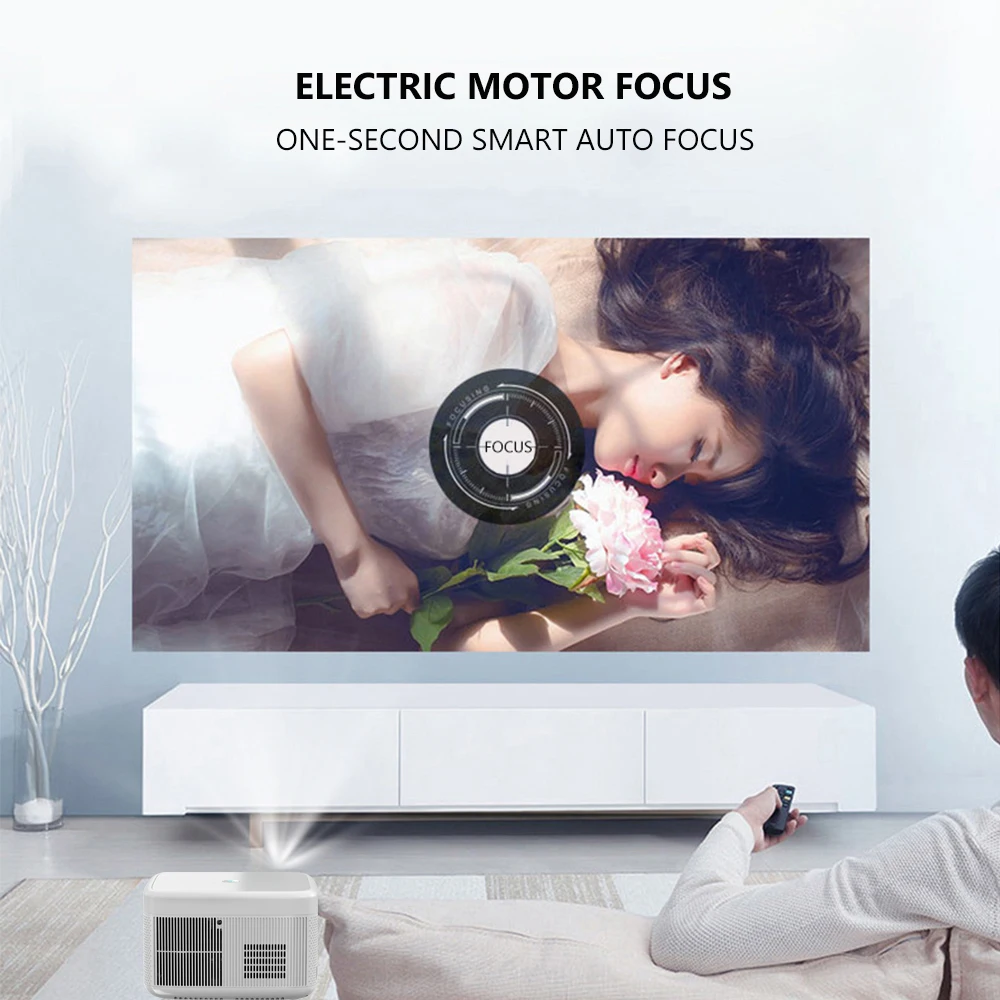 LED Projector Vivicine K6 Android 9.0 Full HD 1080P Projector,Portable Digital Focus LED WiFi Home Theater Video Proyector Beamer