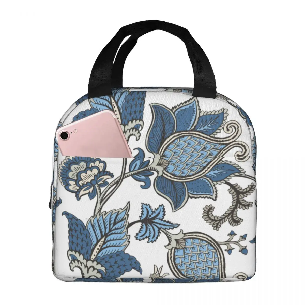

Paisley Portable Aluminum Foil Thickened Insulation Lunch Bag 8.5x5x8 Inch