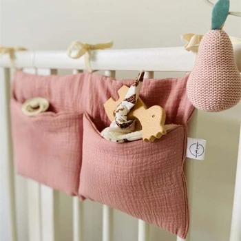 Nuova borsa portaoggetti portatile per culla, organizer multifunzionale per testiera del letto per neonati, per bambini, borsa per pannolini per biancheria da letto per bambini