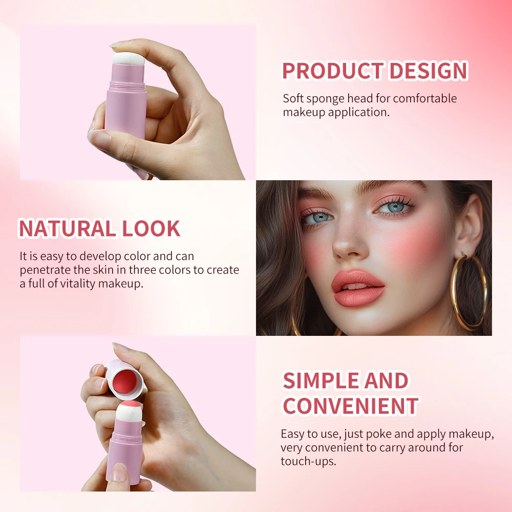 Matte Blusher Blush Sponge Makeup Contour Makeups Face Matte Rouge Powder Blushes Peach Palette Stick Cosmetics Pink 5
