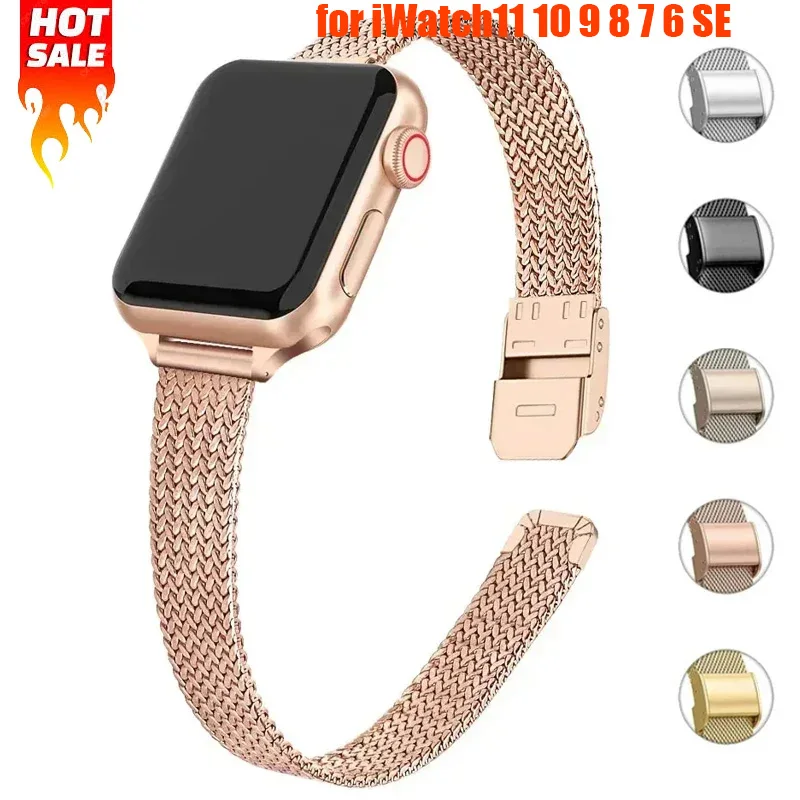 สายนาฬิกาสแตนเลสสำหรับ Apple Watch Ultra 3 ขนาด 40-46 มม.