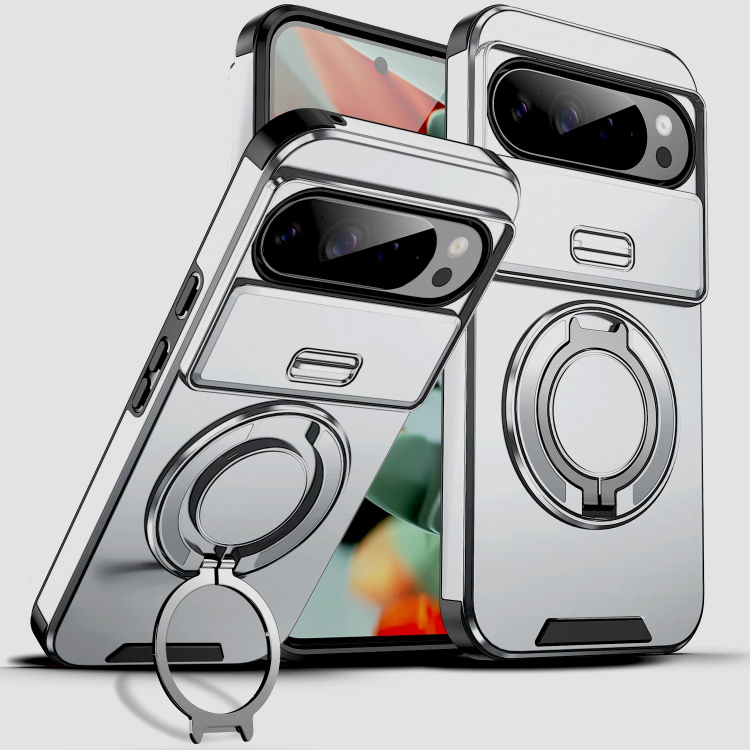 Premium Shockproof Armor Case with Anti-fall Support and Car Mount Feature