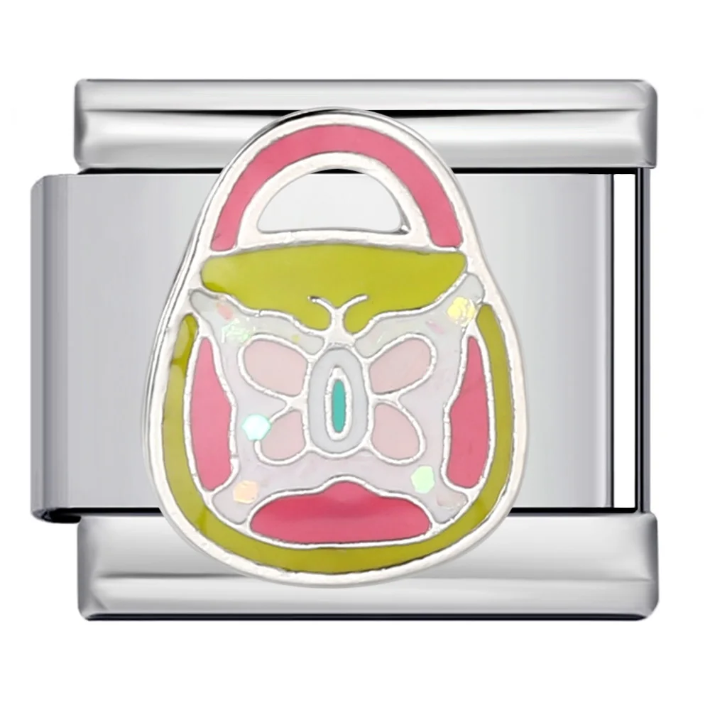 Bunte Y2k Cartoon Radio Lippenstift Herz Italienischen Charme Link Fit 9mm Edelstahl Armband DIY Herstellung Von Schmuck Perlen für Frauen – Detail 6