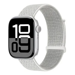 Nylon Loop Strap Bracelet for Smartwatch - Vibrant and Durable Design (21 white)