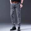 Men Comfortable Cotton Fashion European American Style Stretch Jeans Luxury Men's Denim Pants Slim Straight Grey Denim Pants 3