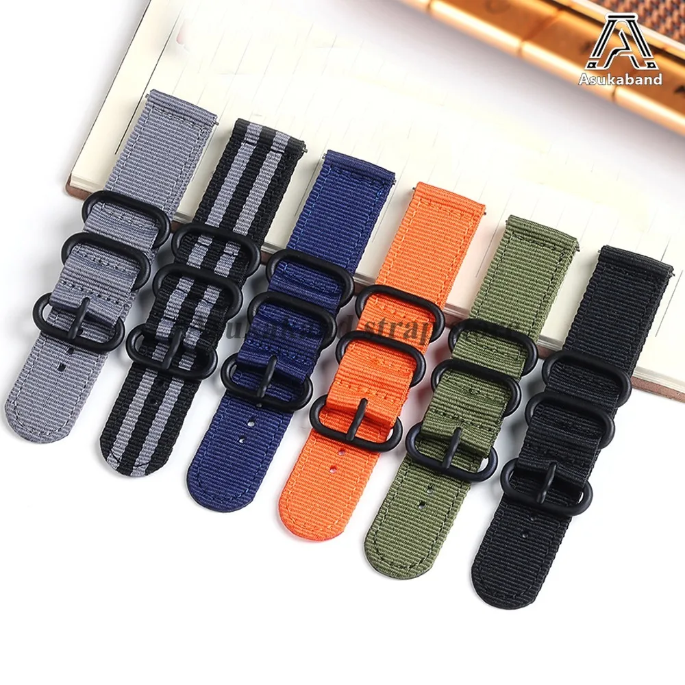 Quick Release Nylon Sport Watch Strap Canvas Watchband - Men's Bracelet
