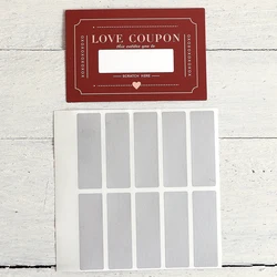 Romantic DIY Scratch - Off Love Coupons - Unique Gift Idea (10pcs - red)