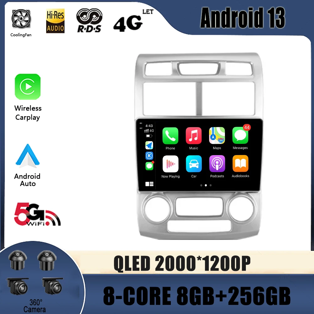 

For Kia Sportage 2 2004 - 2010 Car Radio Multimedia Video Player Navigation 4G GPS Android 13 No 2din 2 din