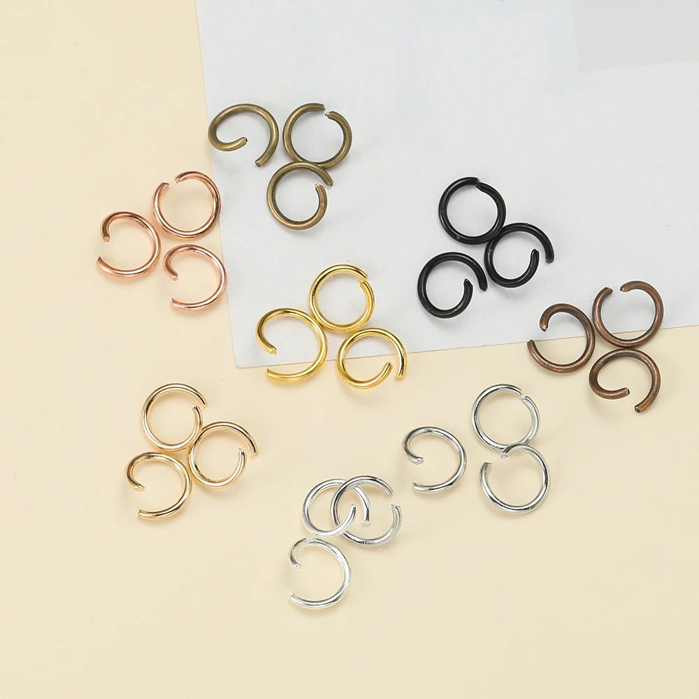 다리미 오픈 링 분할 링 커넥터, 팔찌 목걸이 귀걸이 DIY 쥬얼리 제작 액세서리, 4mm, 5mm, 6mm, 8mm, 10mm, 로트당 200 개