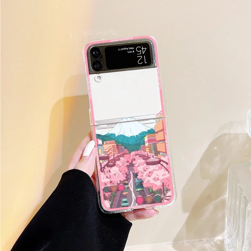 Cherry Blossom Japanese Art Clear Hard Cover Case