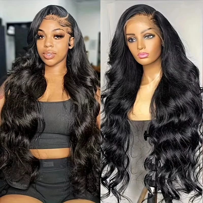 13x6 Body Wave Lace frontal Wig Human Hair Pre Plucked Glueless 13X4 Brazilian Body Wave HD Transparent Lace Wigs For Women 2