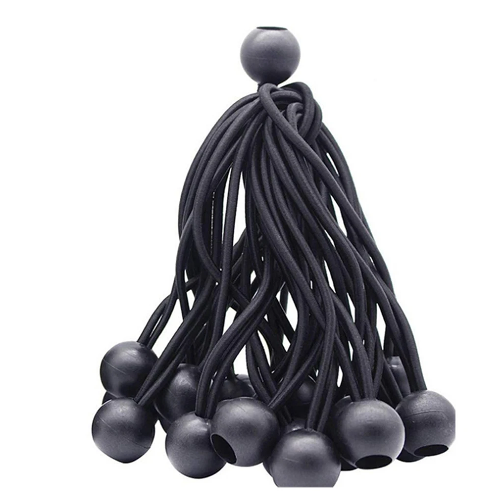 

10pcs Bungee Cord Ball Tarps Canvas Tarpaulin Flagpole Ties Cord Ends Elastic Rope Lace Fixed Boat Pole Camping Tent Accessories