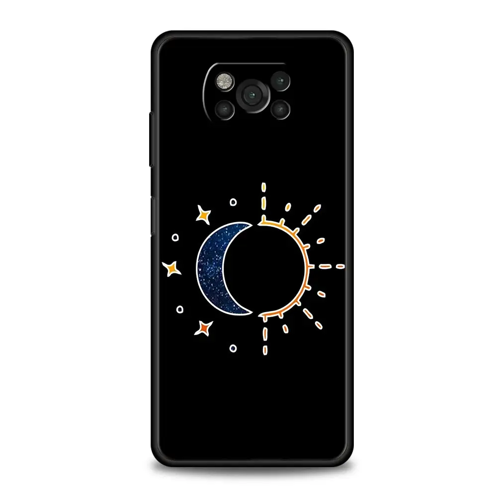 Romantic Black and White Love Sun Moon Phone Case Cover