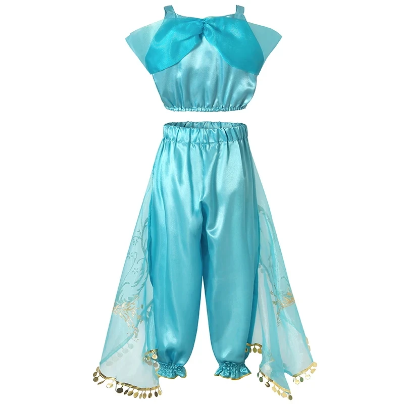 Summer Carnival Party Princess Outfit Children Vestidos Top + Pants 2PCS Birthday Halloween Cosplay Costume Girls Clothes Sets