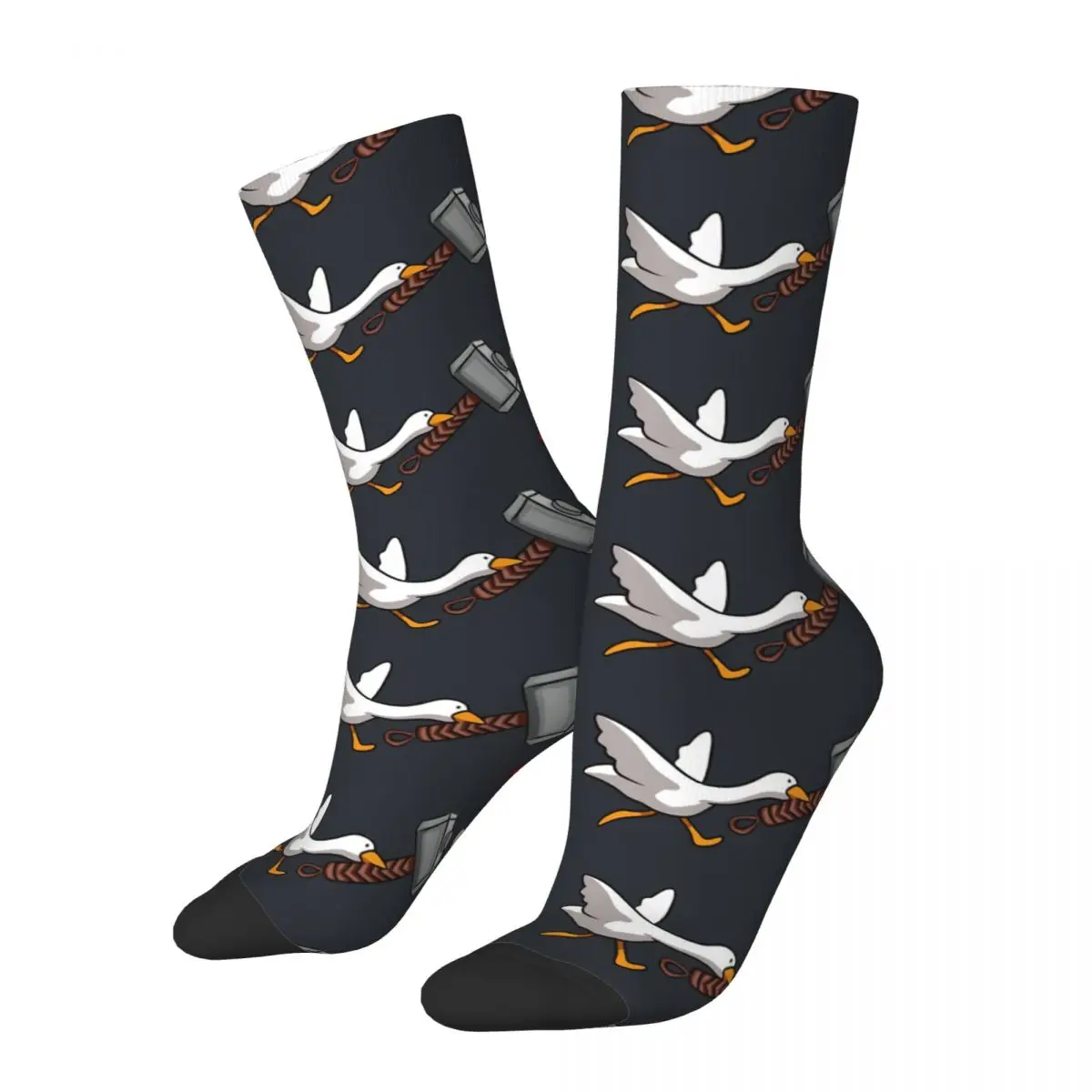 

Happy Funny Men's compression Socks Hammer Retro Harajuku Untitled Goose Street Style Novelty Pattern Crew Crazy Sock Printed