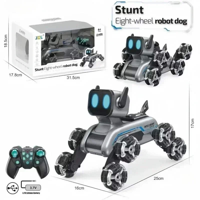 Cross-border Eight-wheel Stunt Mechanical Dog Remote Control Toy Gesture Induction Climbing Deformation Electric Intelligent Dog 5