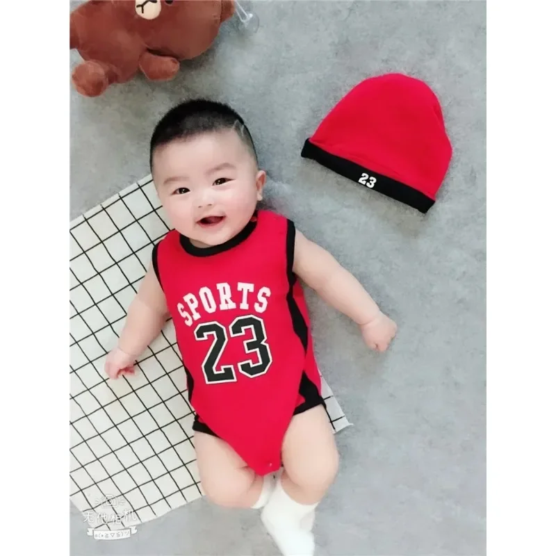 1세트 롬퍼스 농구 어린이 의류 용  23 스포츠 의류 18  롬퍼스 귀여운 남아 ..