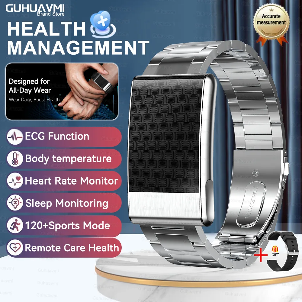 Health Check Smart Bracelet No Screen One Click ECG Uric thumbnail 2