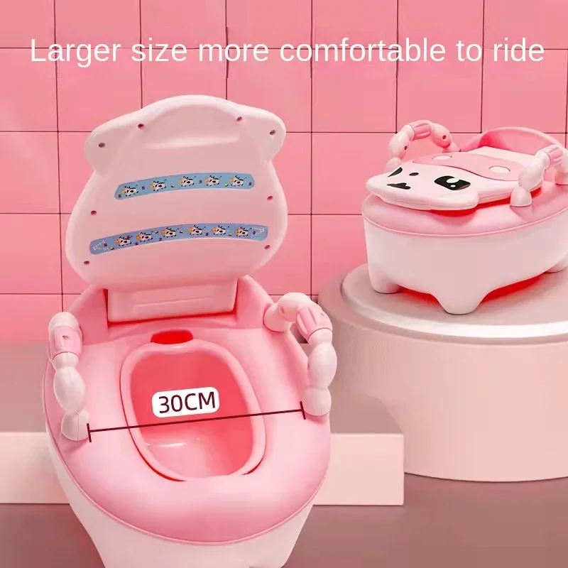 Cute Cow Portable Potty Baby Toilet Potty Training Seat Child Pot Girls Boy Potty Kids Chair Toilet Seat Pot Travel Toilet 2