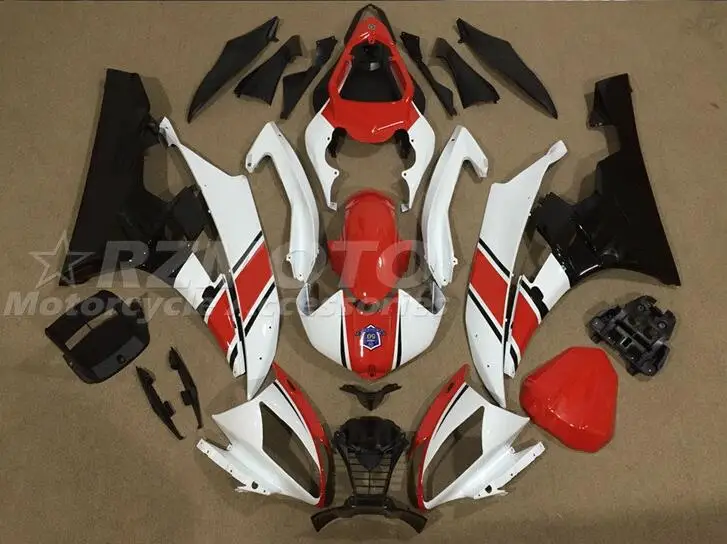 

4Gifts New ABS Motorcycle Fairings Kit Fit For YAMAHA R6 2006 2007 06 07 Bodywork Set Custom White Red
