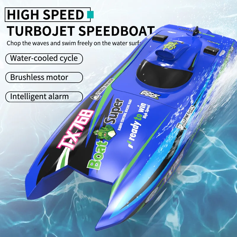 Coolbank TX768 High-speed Turbojet Speedboat 30km/h 2.4GHz Brushless 2212 Motor Remote Control Speedboat Adult & Children's Toys 2
