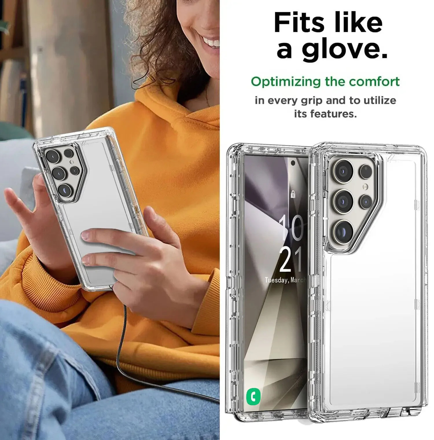 Heavy Duty Transparent Shockproof Otterbox Case - Premium Protection Cover