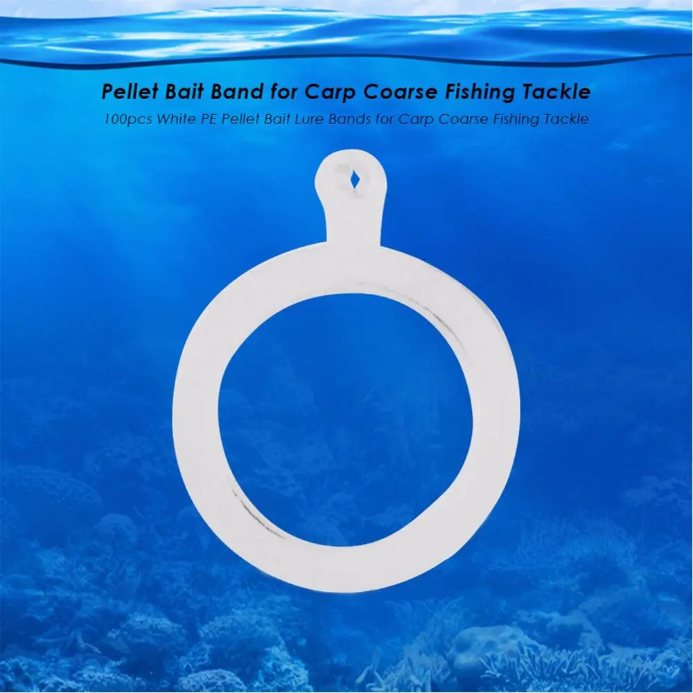 Baitbands pêche carpe et coarse fishing 100 pièces blanc - élastiques fixation pellets appâts montages carpistes