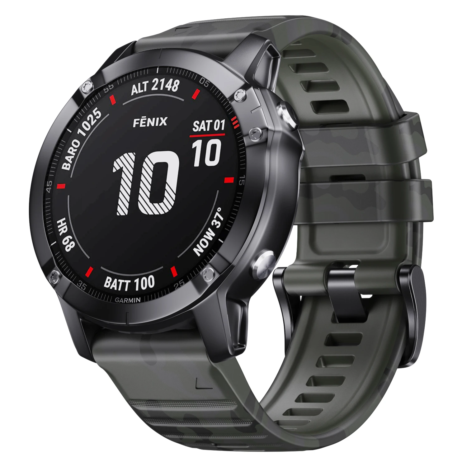 22 26mm Camouflage Rubber Quick Fit Strap Belt For Garmin Fenix5 5X 6 6X 7 7X Bracelet Instinct1 2 Replacement Silicone Band