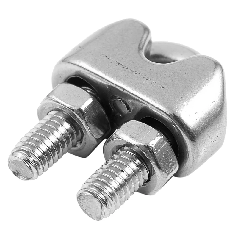 로프용 스테인레스 스틸 케이블 클립 새들 클램프 16 개, 0.3Cm 3Mm 와이어