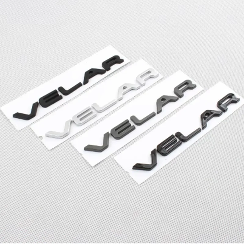 L R R R VELAR 높은 가용성 RDYNAMIC VELAR 편지 배지 자동차 스티커 후면 부팅 수리 액세서리 트렁크 로고 장식